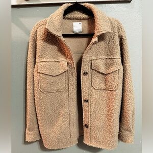 SO Women’s Sherpa Shacket Jacket - Beige